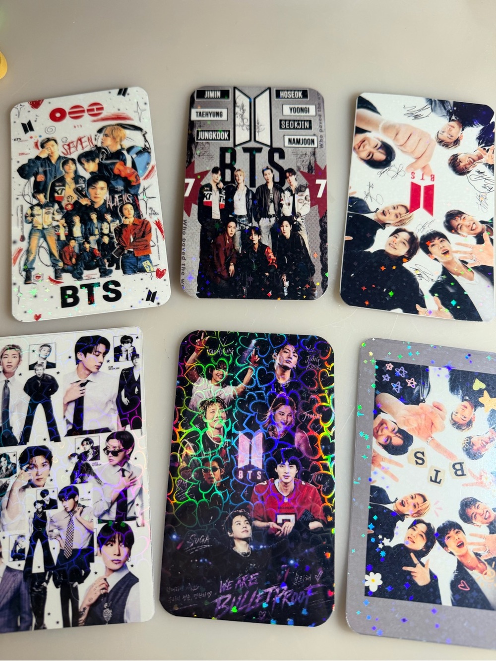 BTS Decorative Tablet Accessory Card Set — Multicolor Fan Design